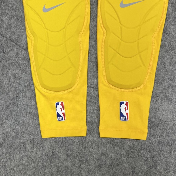 Nike Pro NBA Padded Leg Sleeves 2X 3X Yellow Men's Basketball Compression New - Picture 5 of 8